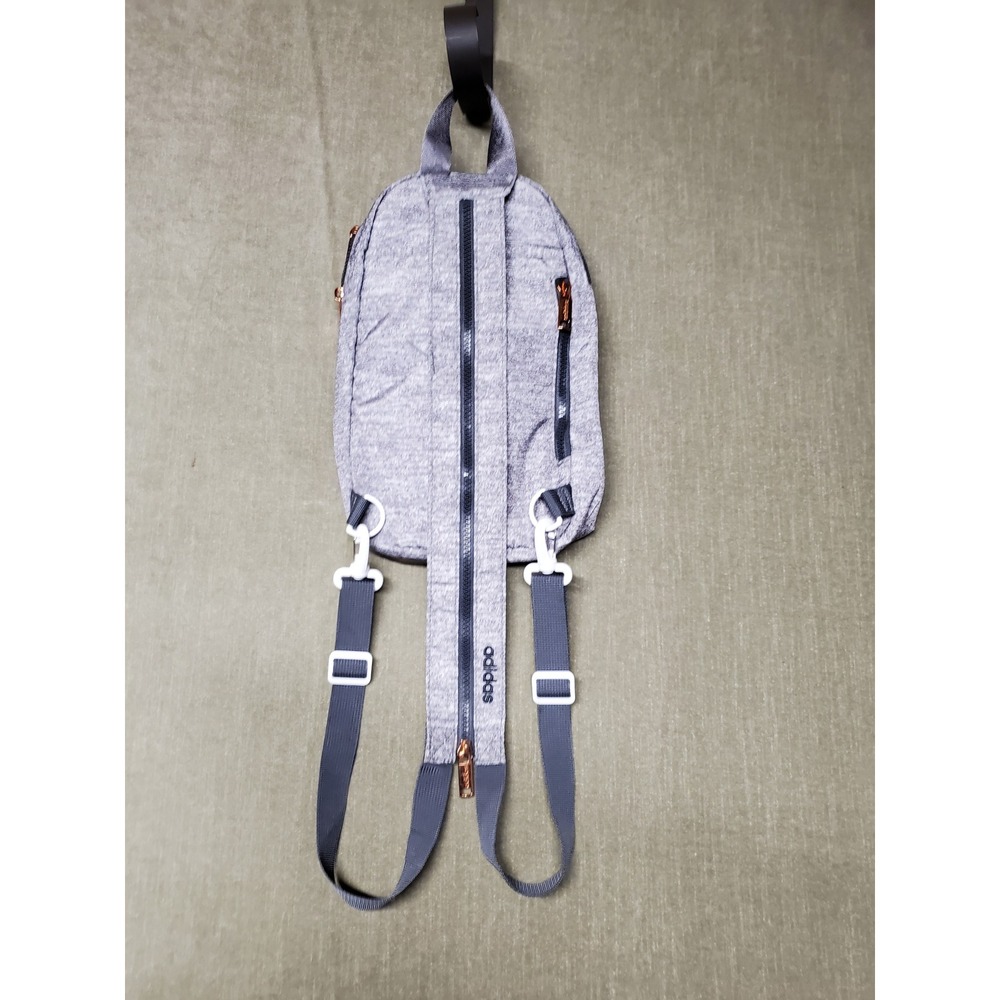 Adidas Essentials Convertible Crossbody Backpack Jersey Grey Rose Gold LP7787 - Picture 9 of 10